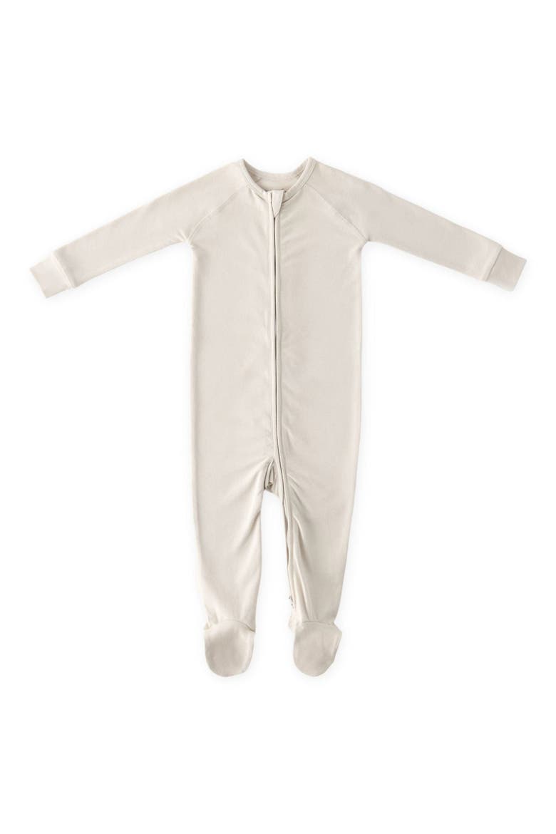Fitted Organic Cotton One-Piece Footie Pajamas, Main, color, NATURAL