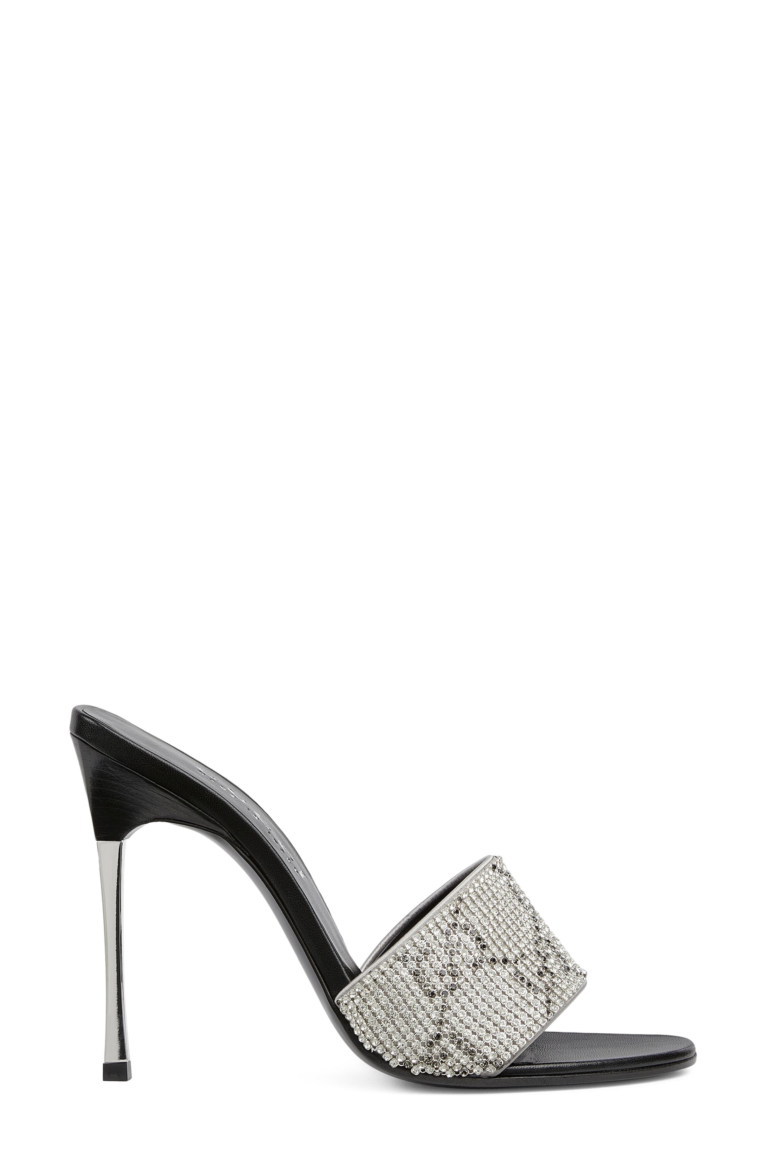 Gucci Bombshell Trinity Crystal Sandal, Alternate, color, Light Grey/ Crystal
