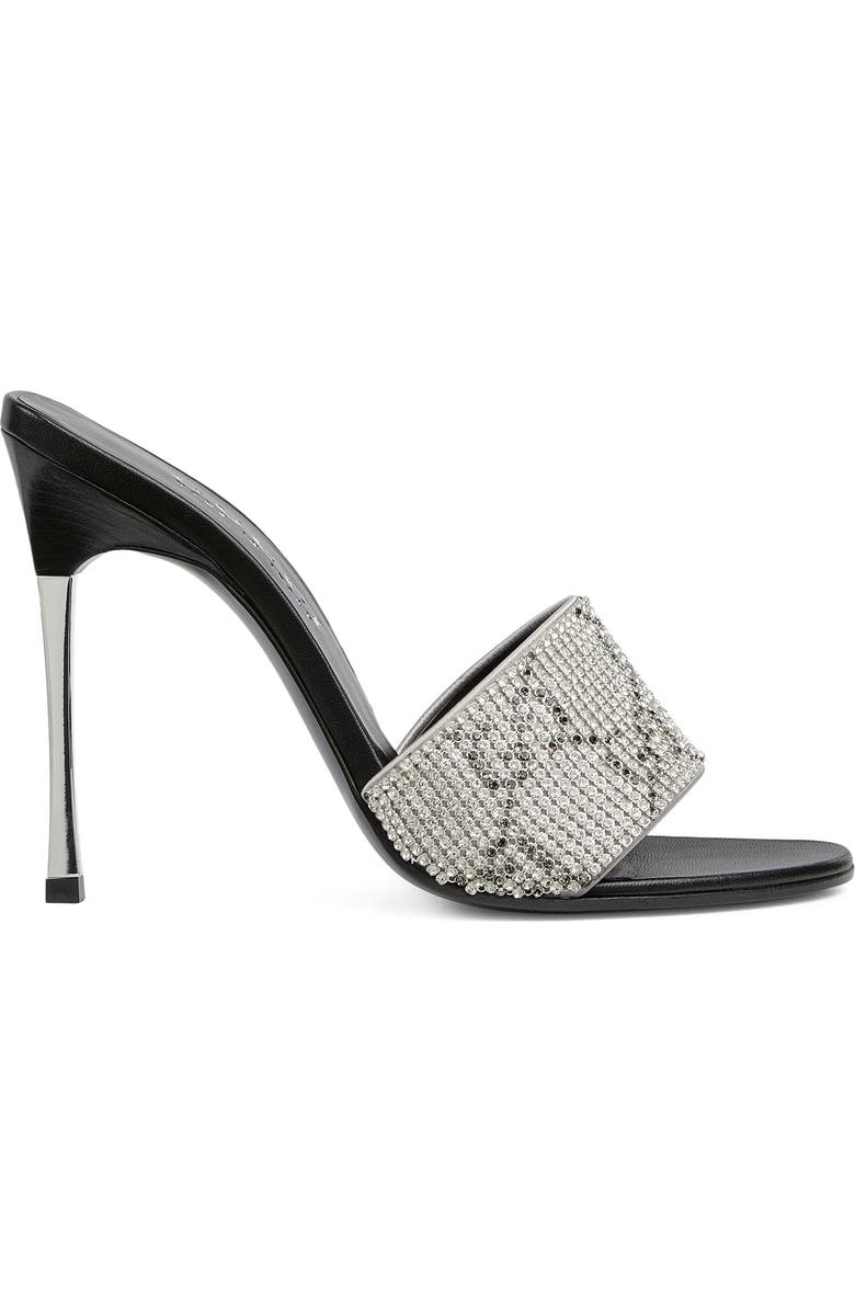 Gucci Bombshell Trinity Crystal Sandal, Alternate, color, Light Grey/ Crystal
