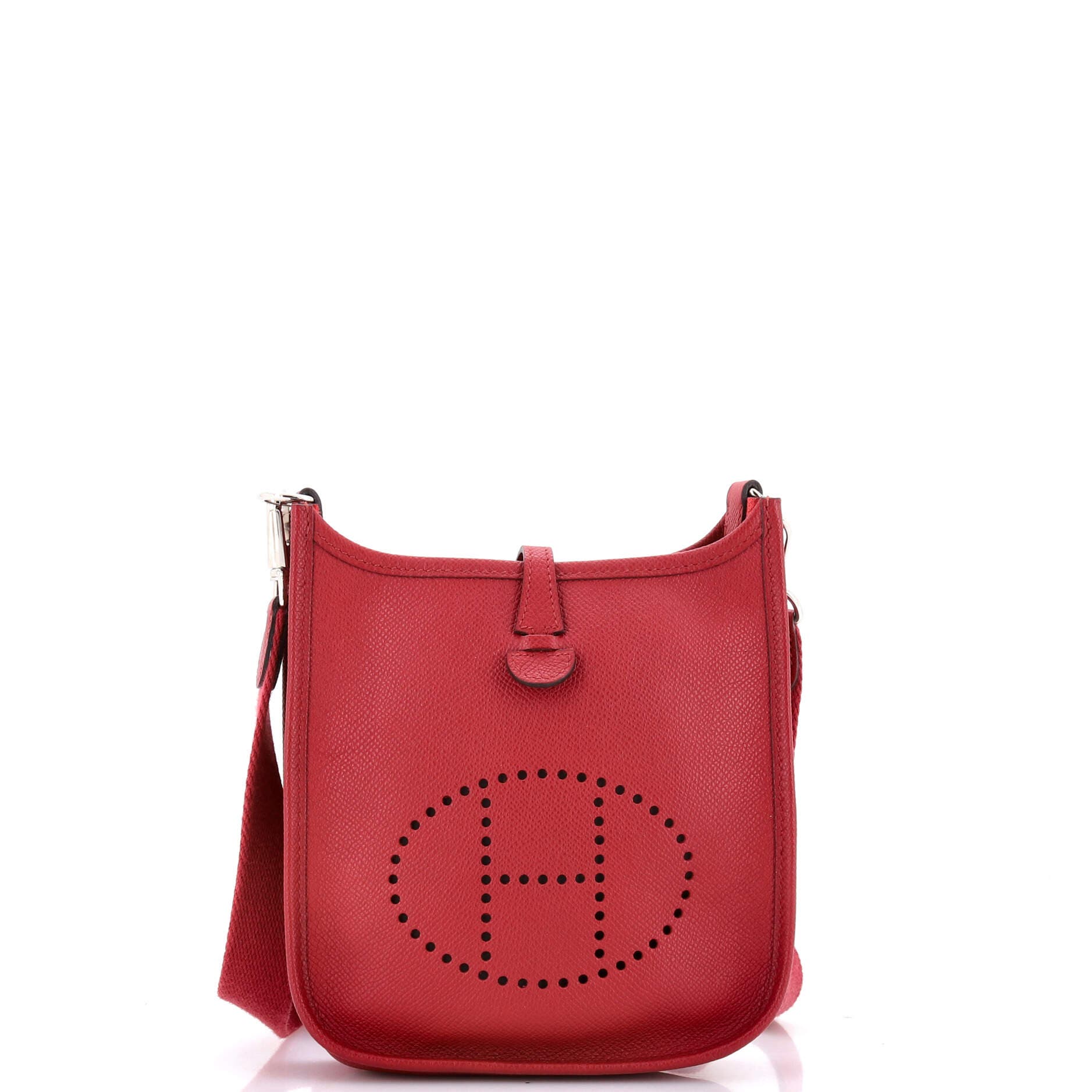 Pre-Owned Hermes Evelyne Bag Gen III Epsom TPM, Main, color, Rouge Grenat