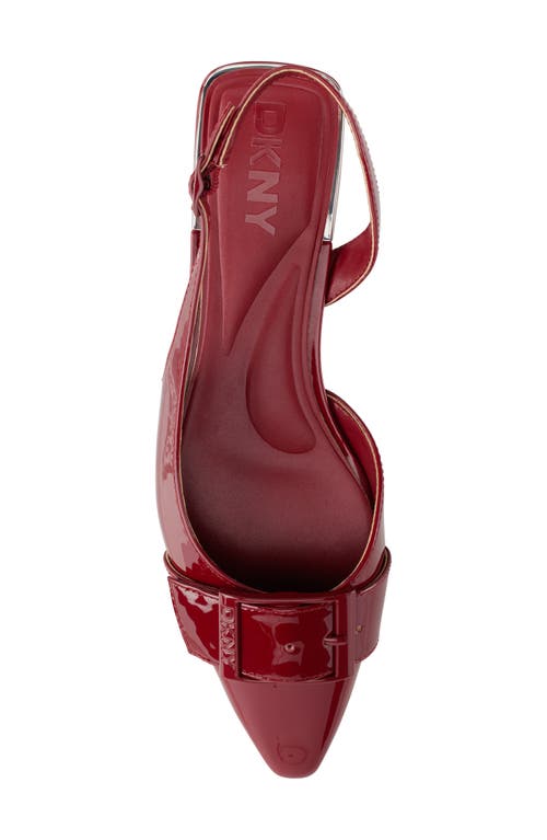 Dkny Clemma Pointed Toe Slingback Flat In Ruby Red