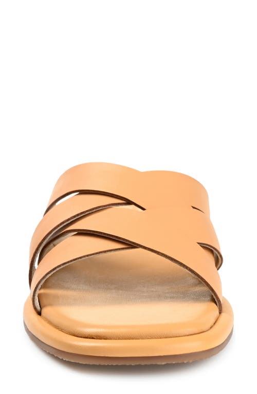 Journee Signature Parkker Woven Slide Sandal In Tan