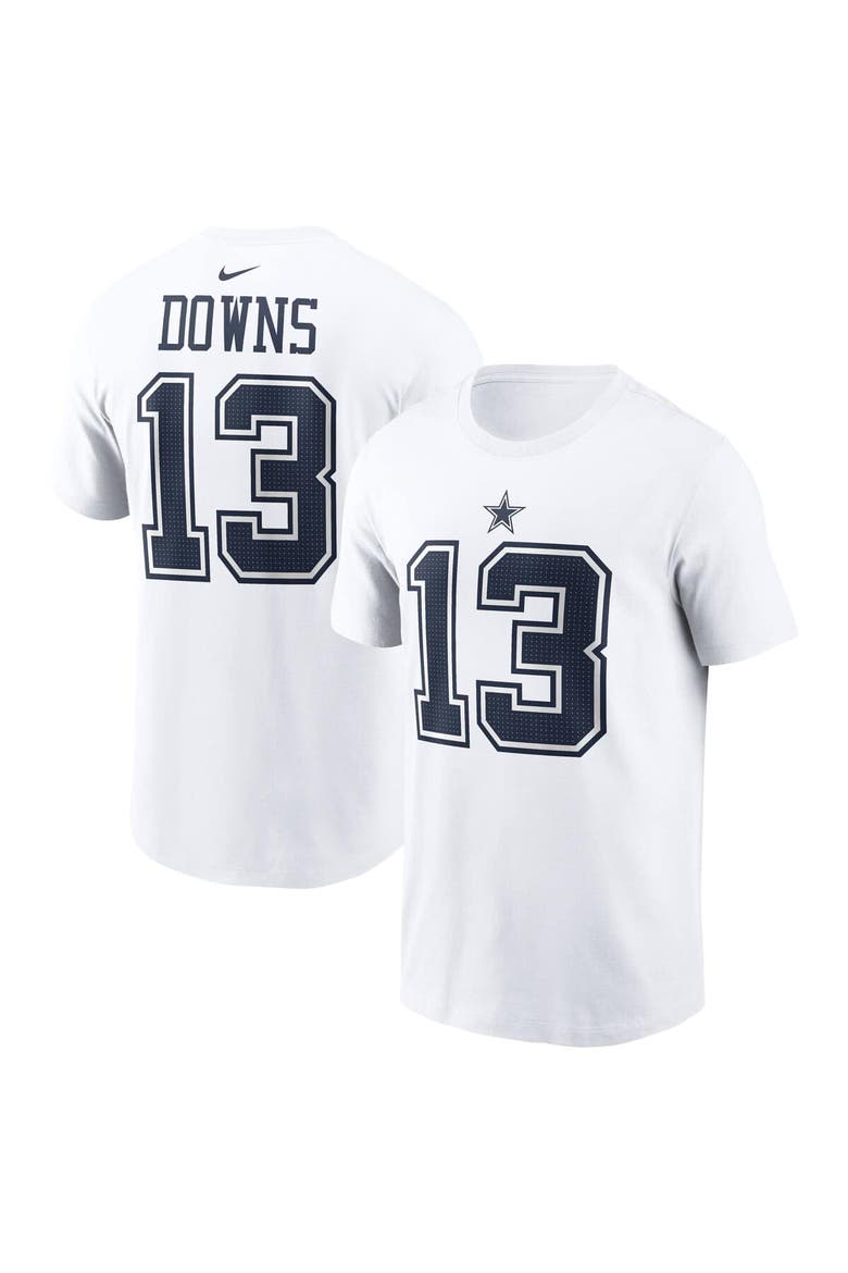 Men's Nike Caleb Downs White Dallas Cowboys 2026 NFL Draft Name & Number T-Shirt, Main, color, White