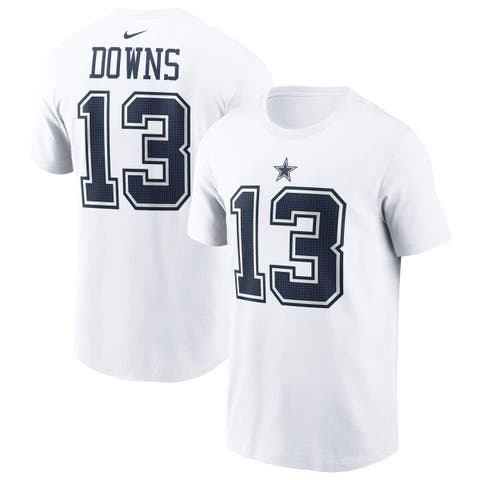 Men's Nike Caleb Downs White Dallas Cowboys 2026 NFL Draft Name & Number T-Shirt