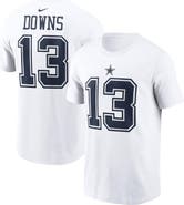 Nike Men's Nike Caleb Downs White Dallas Cowboys 2026 NFL Draft Name & Number T-Shirt