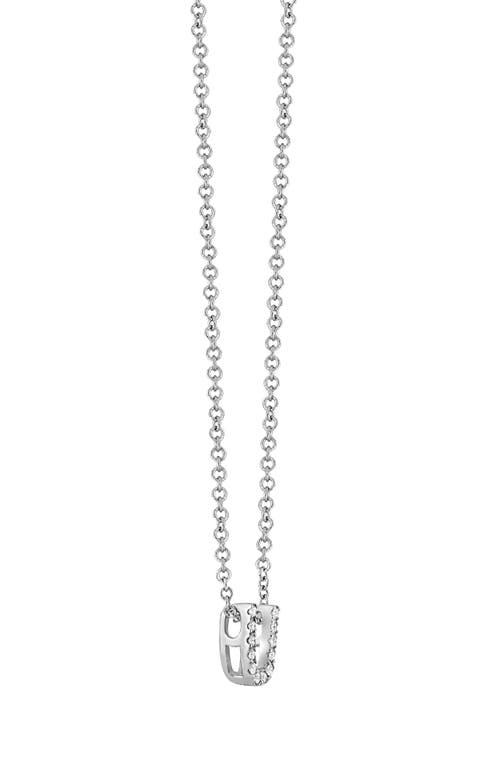 Bony Levy Diamond Pavé Initial Pendant Necklace In 18k White Gold - U