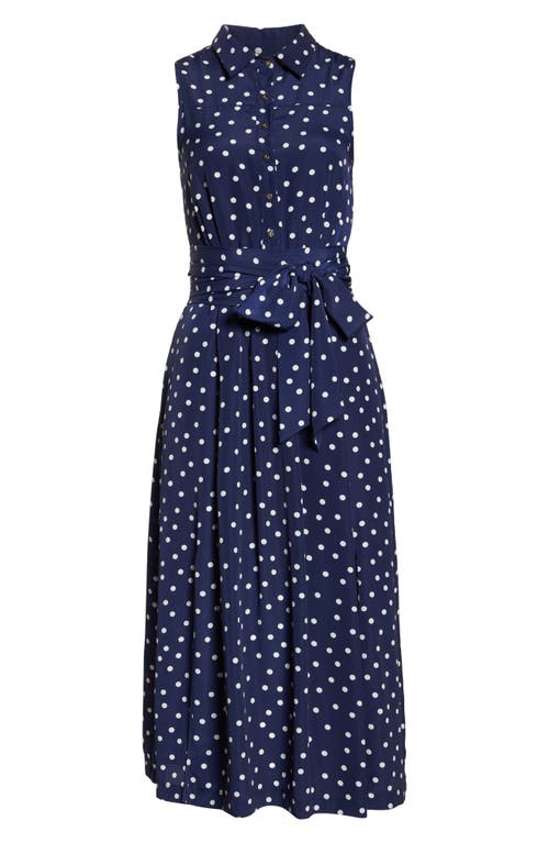 1901 Polka Dot Midi Shirtdress In Multi