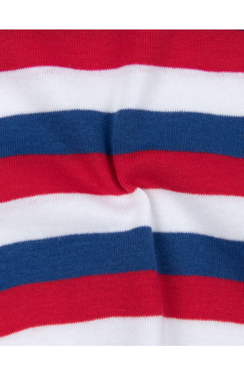 Leveret Two-Piece Printed Cotton Pajamas, Stripes, Animals & Characters, Alternate, color, Striped Red White & Blue