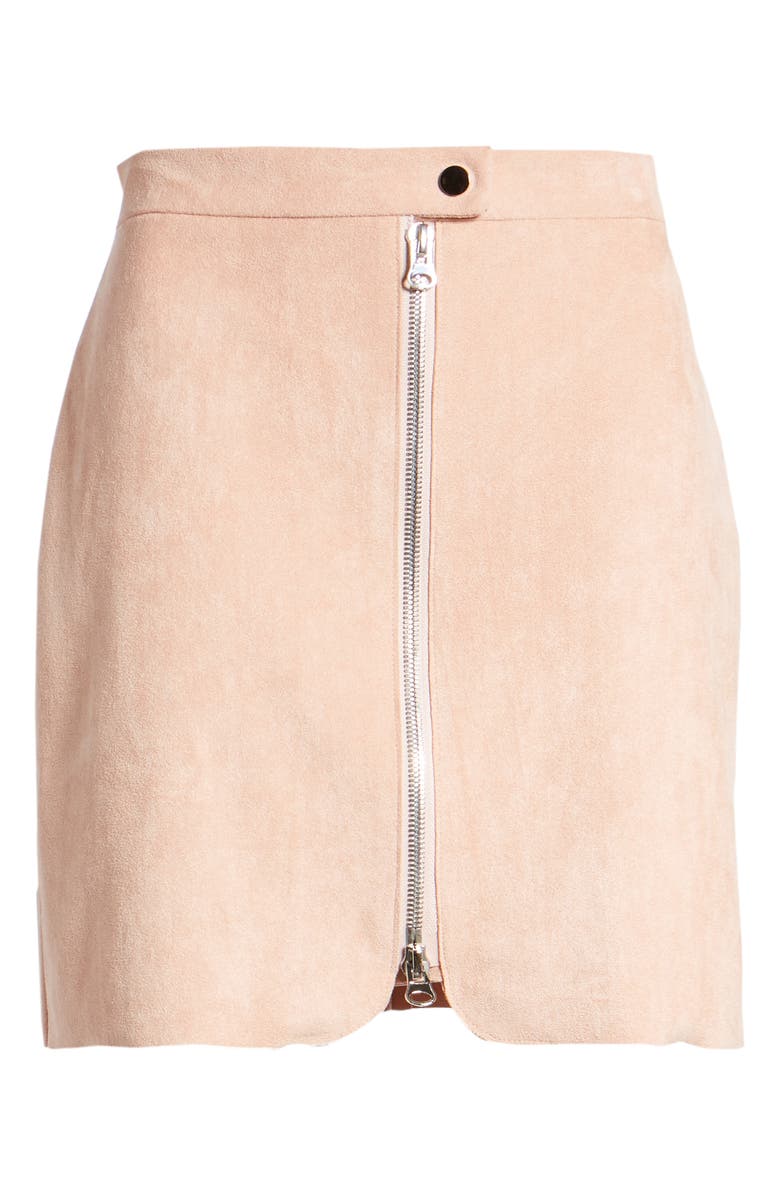 Bishop + Young Exposed Zip Miniskirt, Alternate, color, 