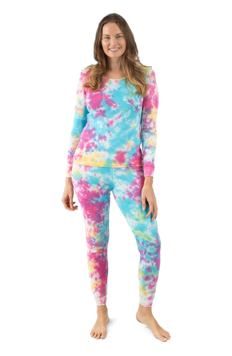 Leveret Women's Cotton Tie Dye Matching Family Pajamas, Main, color, Tie Dye Rainbow