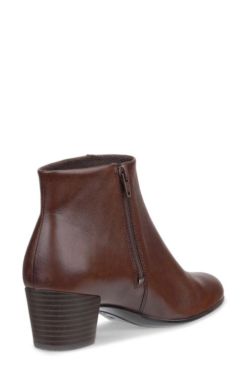 Ecco Shape Low Zip Bootie In Brown
