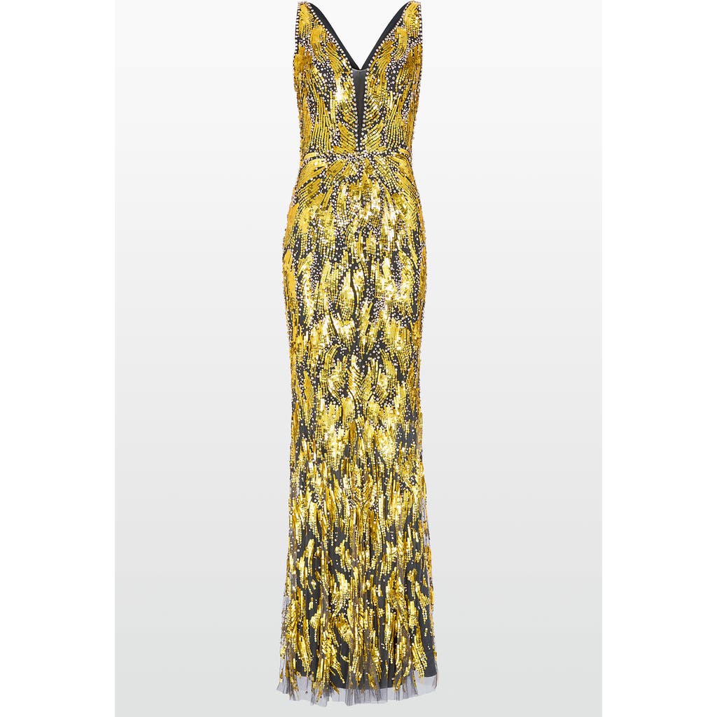 Jenny Packham Marion Maxi Dress In Yellow