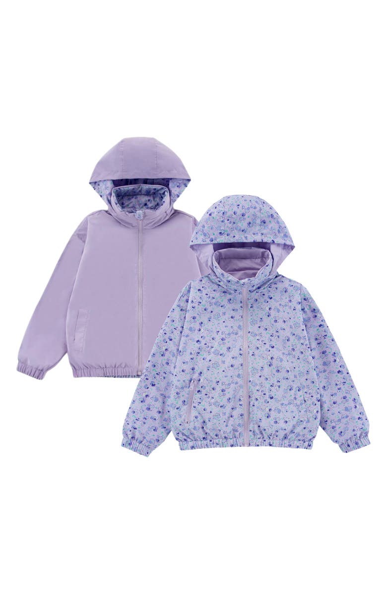 CALONIE Kids' Max Rain Water Repellent Reversible Windbreaker, Alternate, color, Purple
