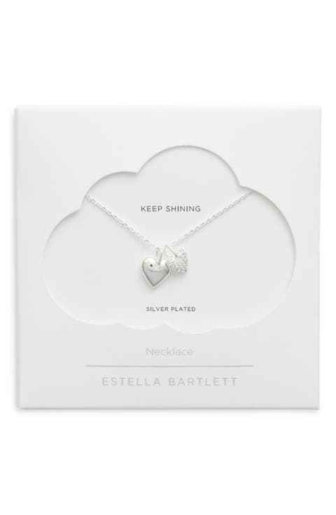 Double Heart Charm Necklace