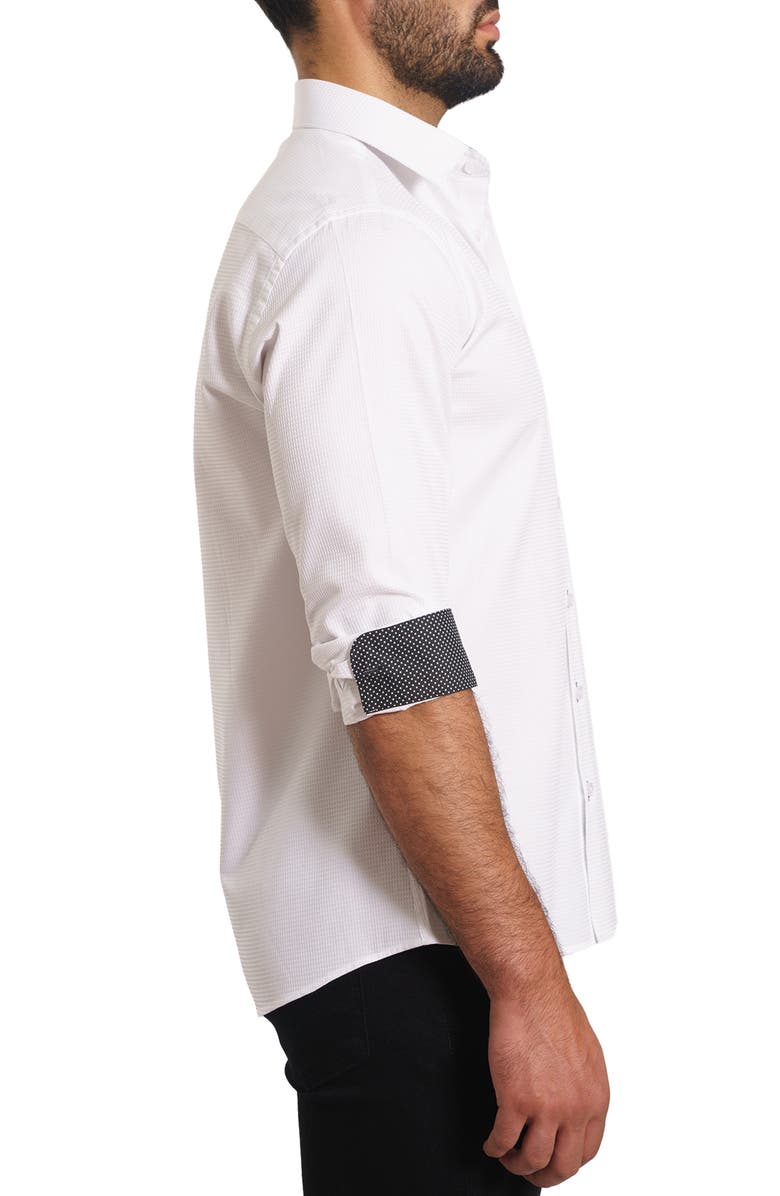 Jared Lang Textured Long Sleeve Cotton Button-Up Shirt, Alternate, color,