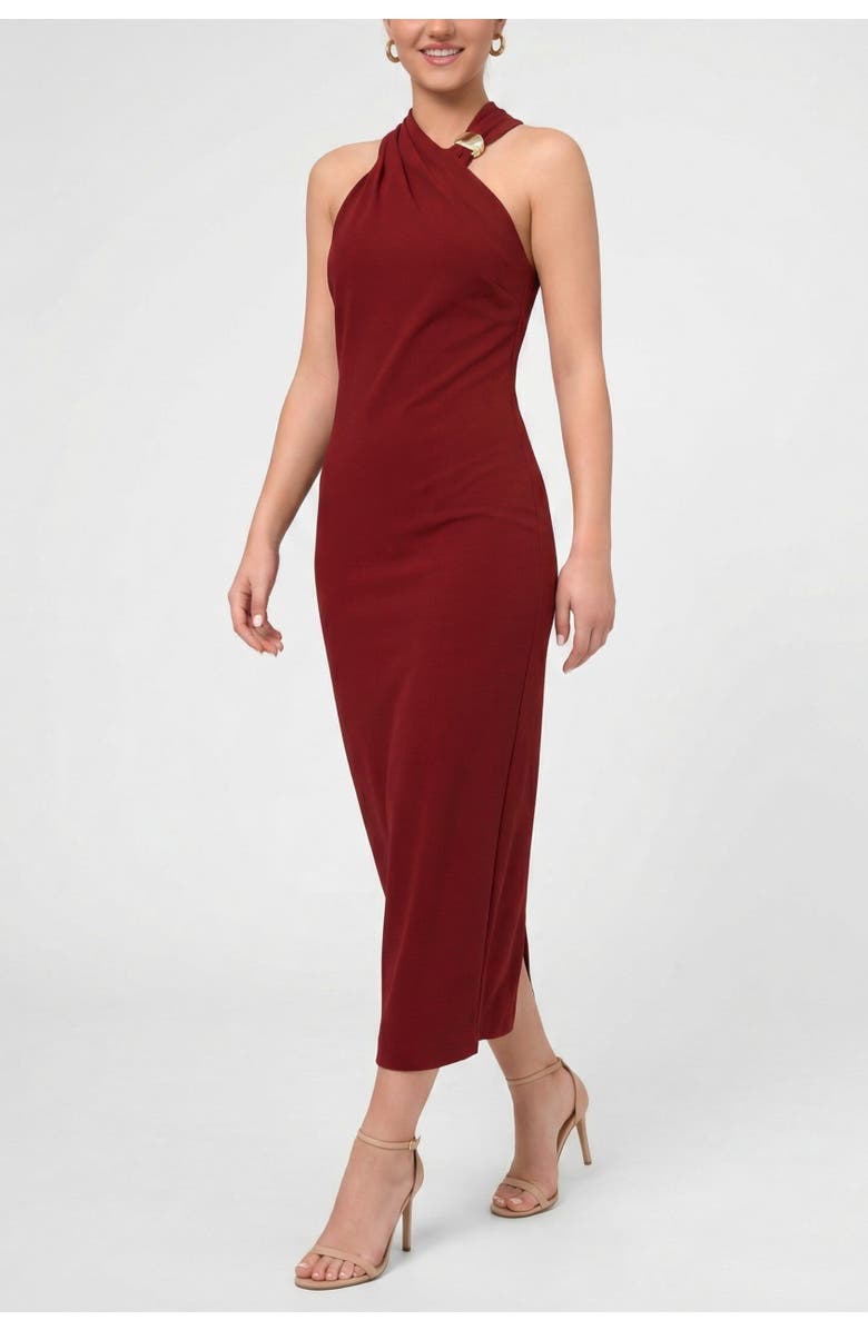 RACHEL Rachel Roy Harris Halter Maxi Dress, Alternate, color, Dark Red