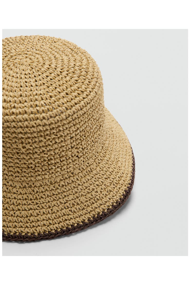 Straw Bucket Hat, Alternate, color, CHOCOLATE