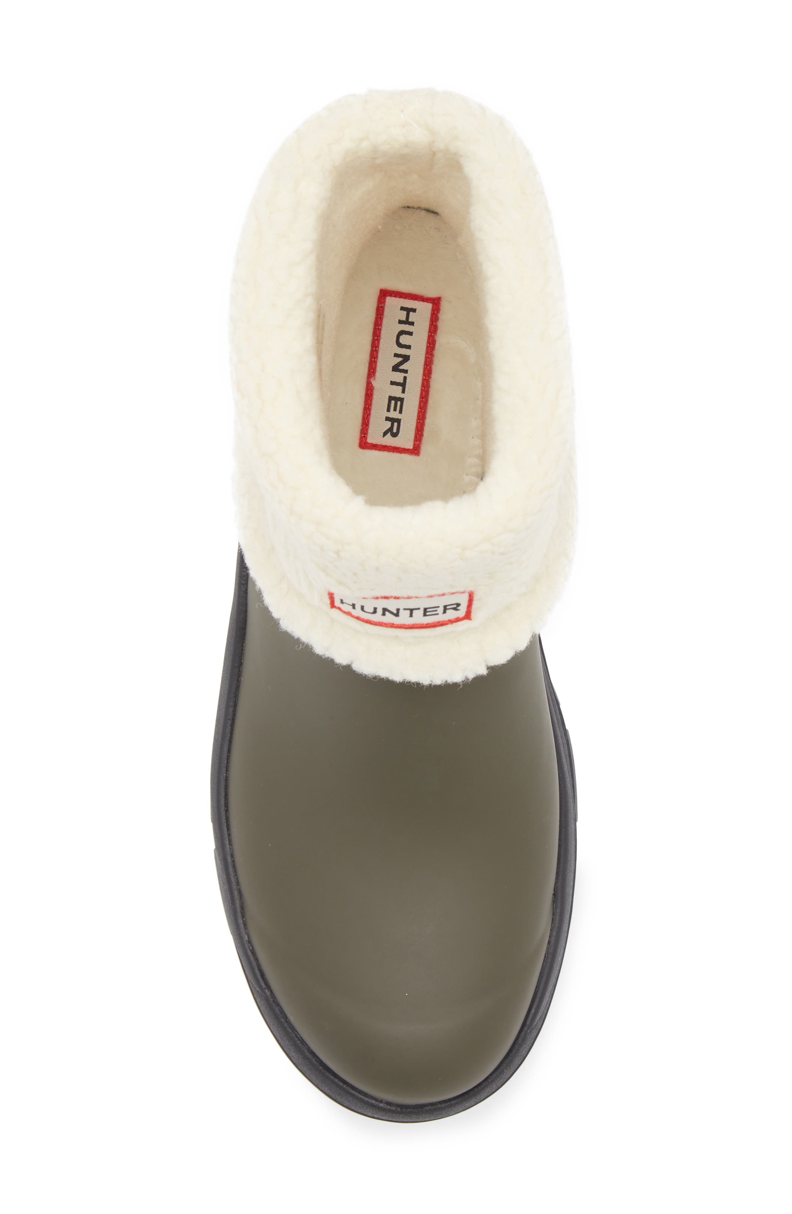Hunter Esme Lug Sole Waterproof Snow Bootie, Alternate, color, Galloway Green