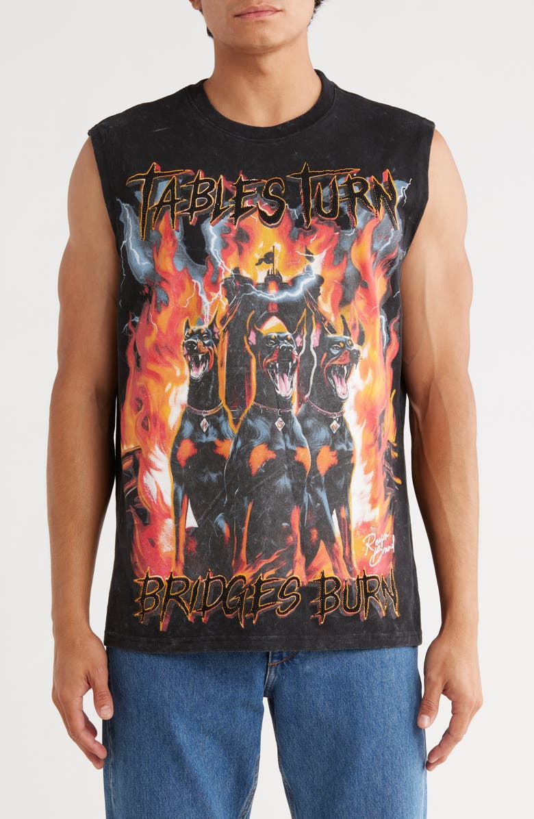 Reason Doberman Rhinestone Muscle T-Shirt, Main, color,