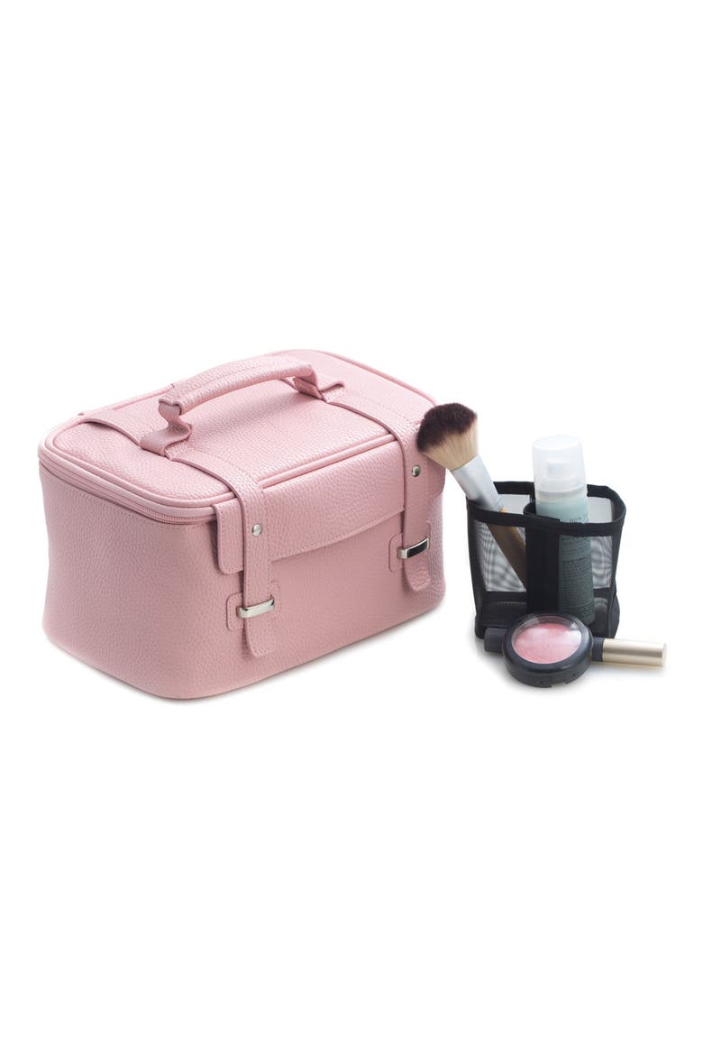 Travel Makeup Case, Alternate, color, PINK