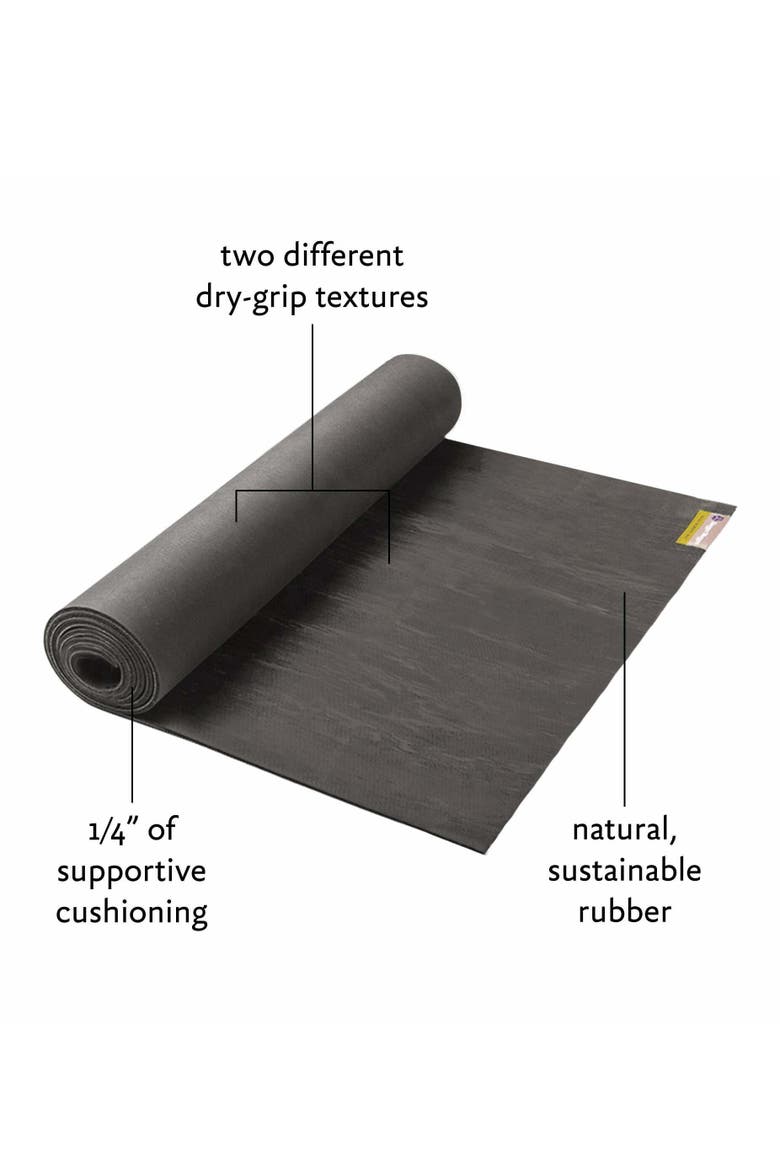 Para Rubber Yoga Mat, Alternate, color, Storm