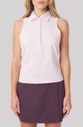 Williams Athletic Club Val Sleeveless Polo with Imitation Pearl Buttons