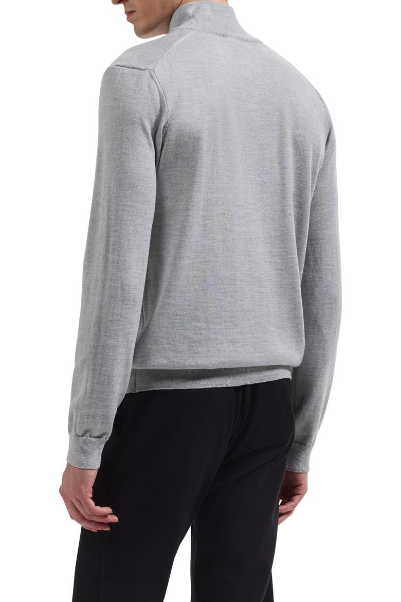 Fred Quarter Zip Merino Wool Sweater, Alternate, color, PLATINUM