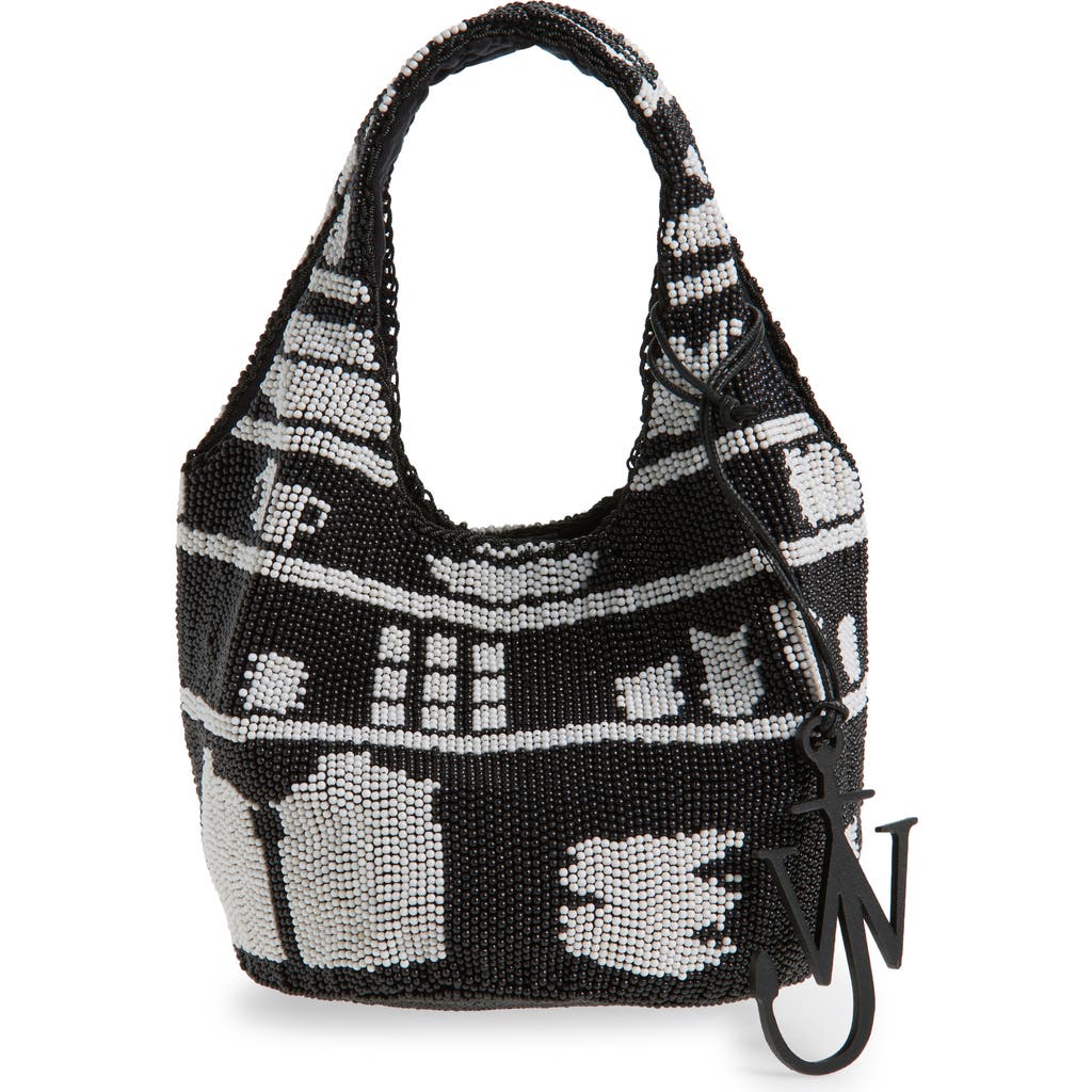 Jw Anderson Mini Beaded Shopper Bag In Multi