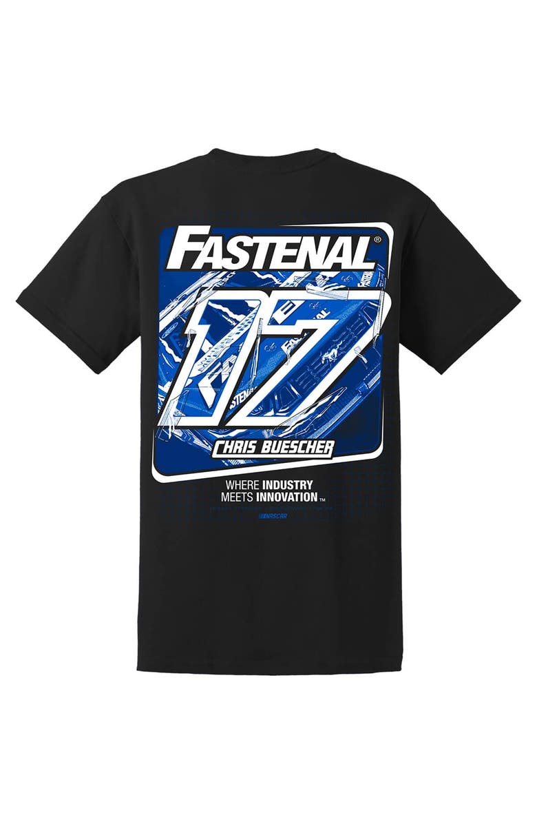 RFK Racing Men's RFK Racing Black Chris Buescher Fastenal Car T-Shirt, Alternate, color, Black