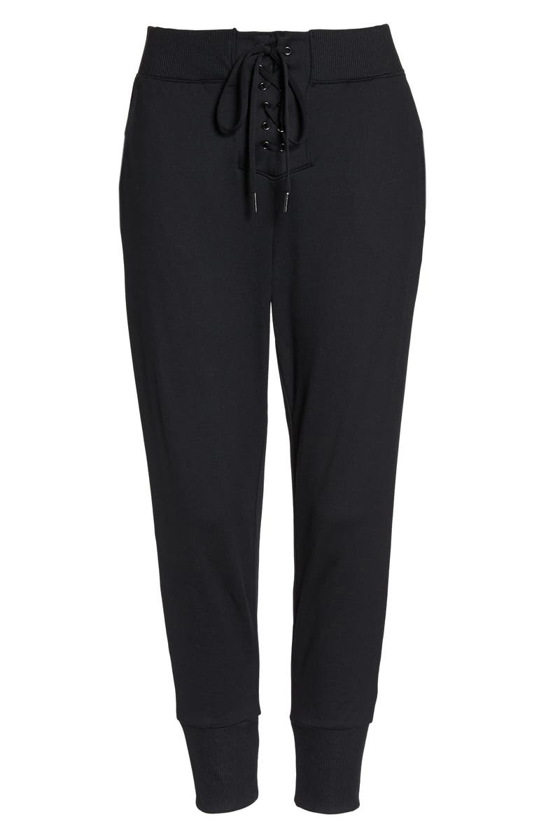 Zella Lace & Repeat Crop Pants, Alternate, color,