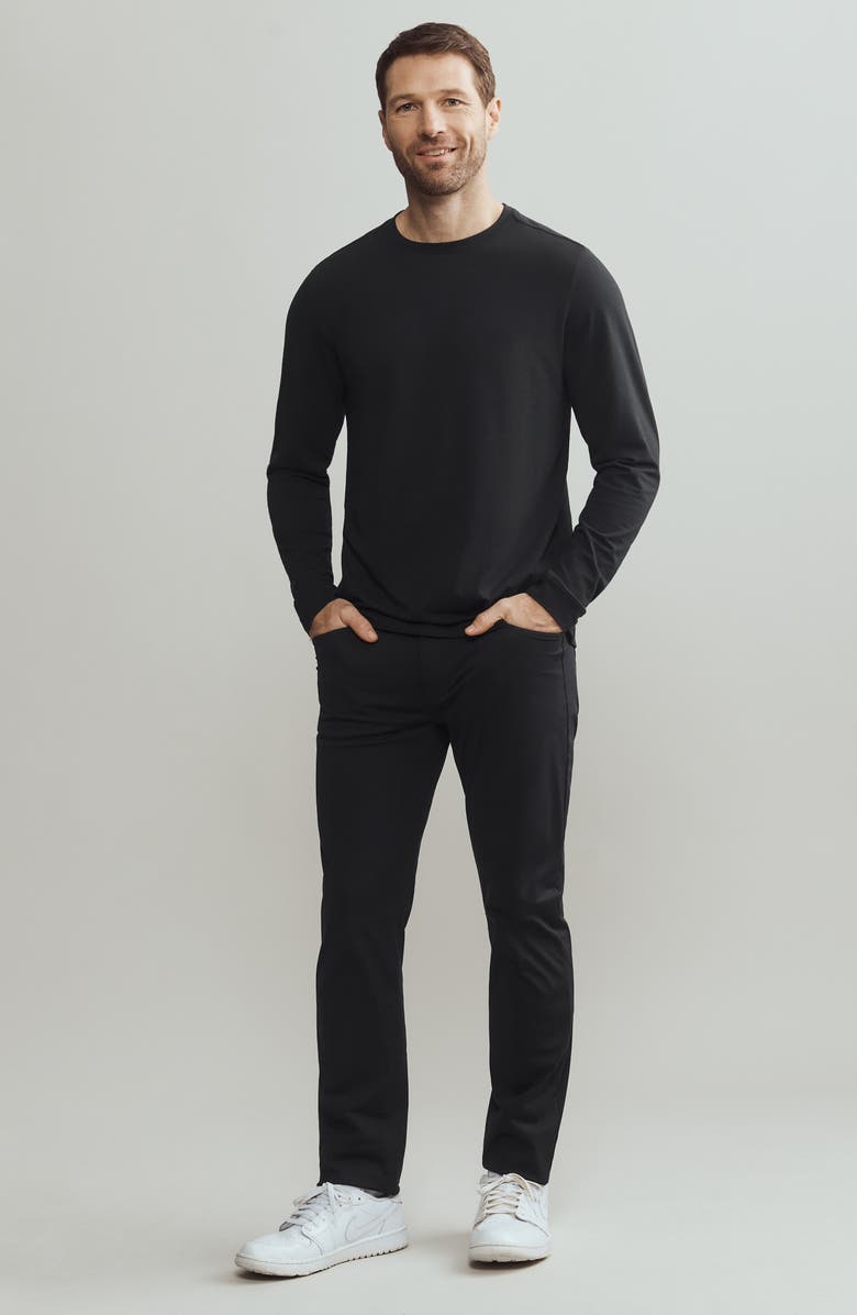 Rhone Origin Long Sleeve Crewneck T-Shirt, Alternate, color, Black