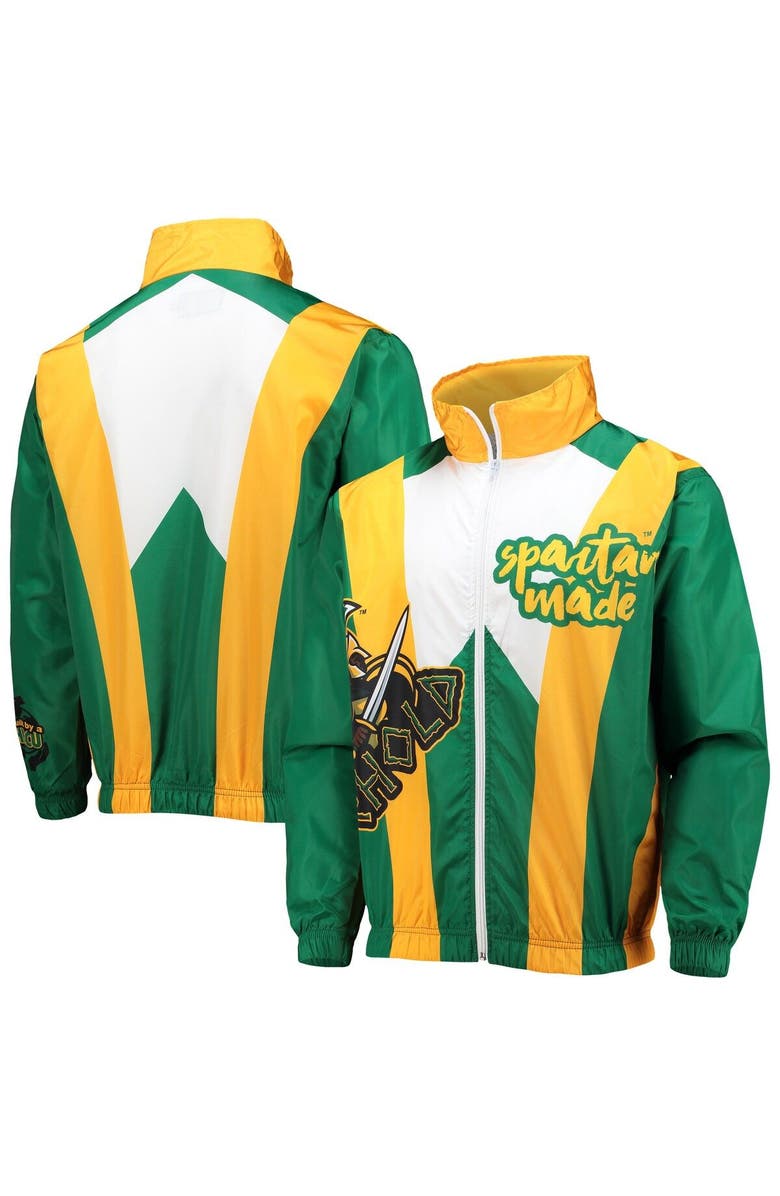 TONES OF MELANIN Men's Tones of Melanin Green Norfolk State Spartans Anorak Full-Zip Jacket, Main, color, 
