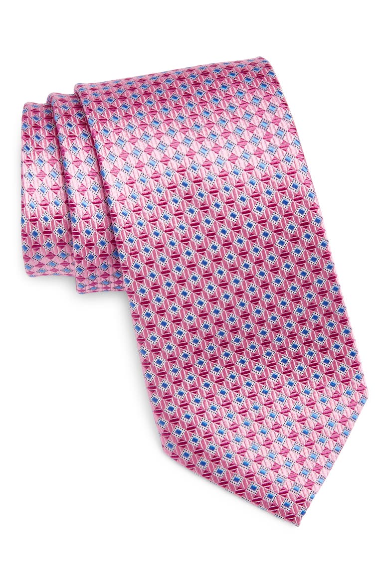 Neat Silk Tie, Main, color, PINK