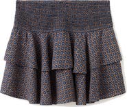 MANGO TEEN Smocked Waist Tiered Ruffle Skirt