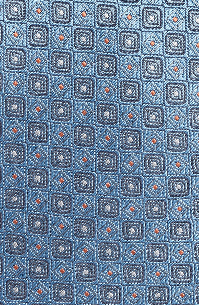 Canali Medallion Silk Tie, Alternate, color, Light Blue