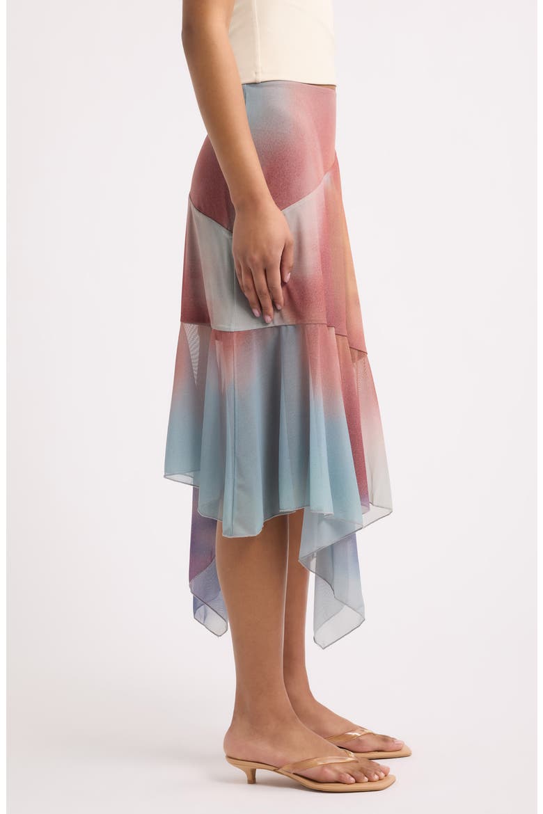 Mirada Asymmetrical Midi Skirt, Alternate, color, BLEU