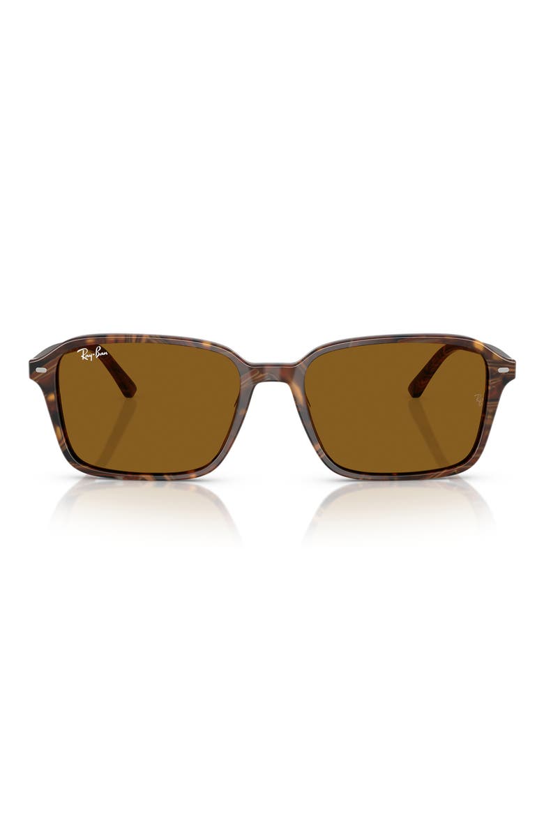 58mm Square Sunglasses, Main, color, BROWN