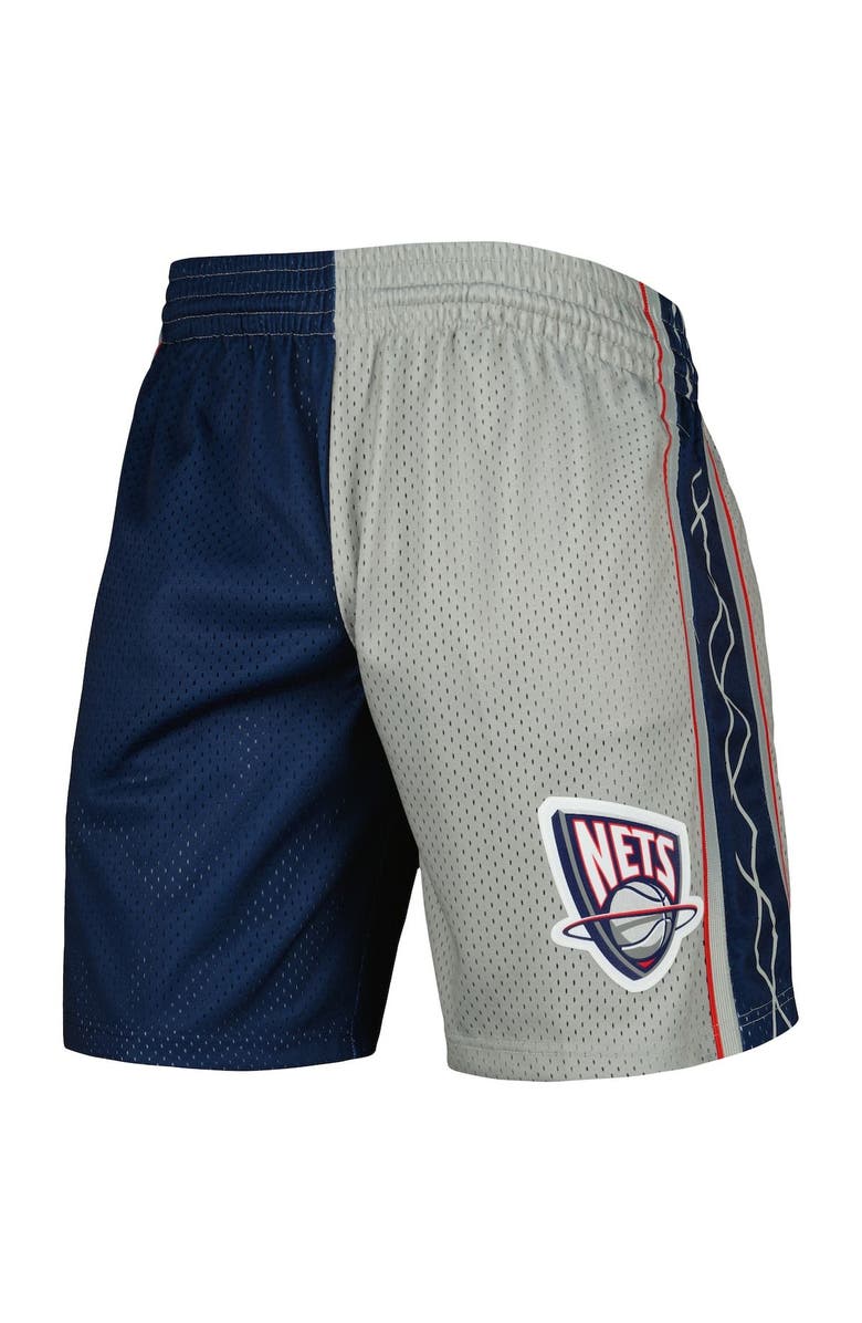 Mitchell & Ness Men's Mitchell & Ness Navy/Silver New Jersey Nets Hardwood Classics 2006 Split Swingman Shorts, Alternate, color, Navy