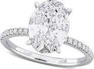 ALLUREZ Oval Cut Lab  Diamond Engagement Ring 14K