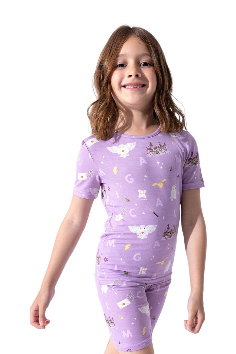 Hedwig's Magical Mail Kids 2-Piece Short Sleeve & Shorts Pajama Set, Alternate, color, Hedwig's Magical Mail