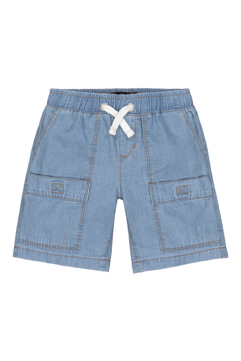 Kids' Chambray Button-Up Shirt & Shorts Set, Alternate, color, LIGHT WASH