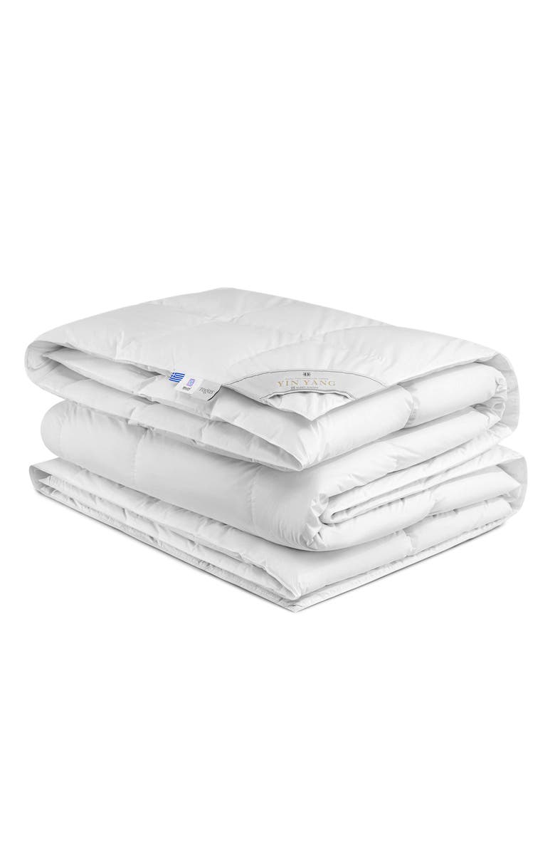 Togas Yin Yang Siberian goose down comforter, Main, color, White