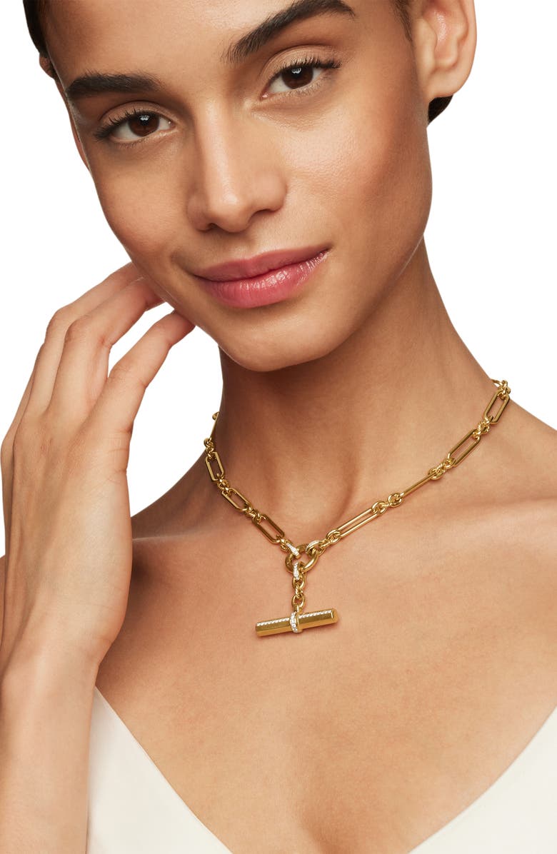 David Yurman Lexington Chain Necklace in 18K Yellow Gold with Diamonds, Alternate, color, Diamond/ Yellow Gold