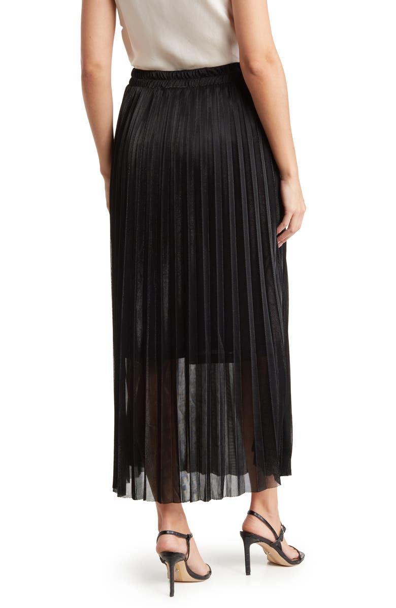DR2 by Daniel Rainn Lamè Pleated Midi Skirt, Alternate, color, 
