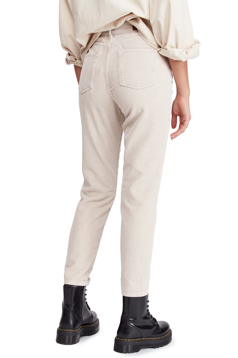Mom Corduroy Pants, Alternate, color, WINTER STONE