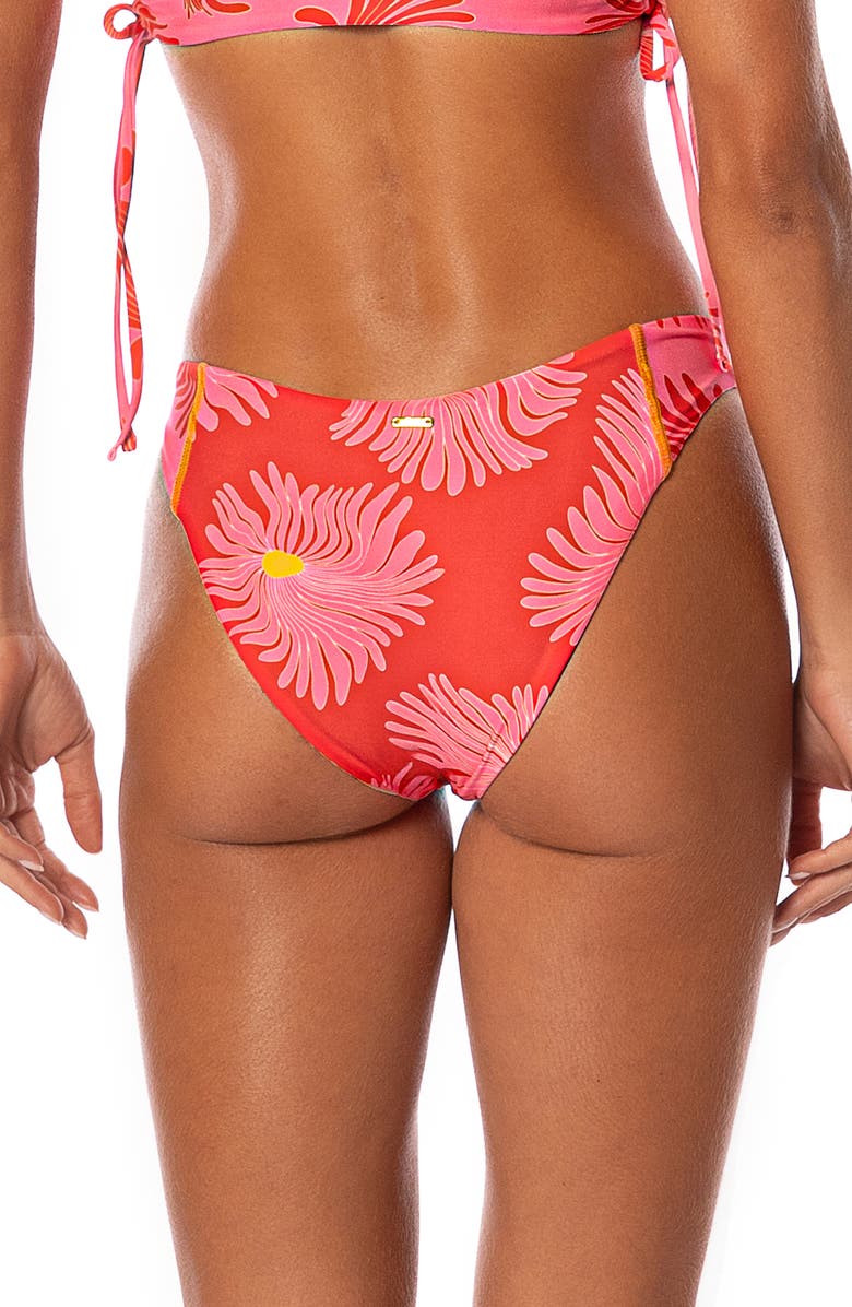 Maaji Splendor Water Blossom Reversible Bikini Bottoms, Alternate, color, Pink Overflow