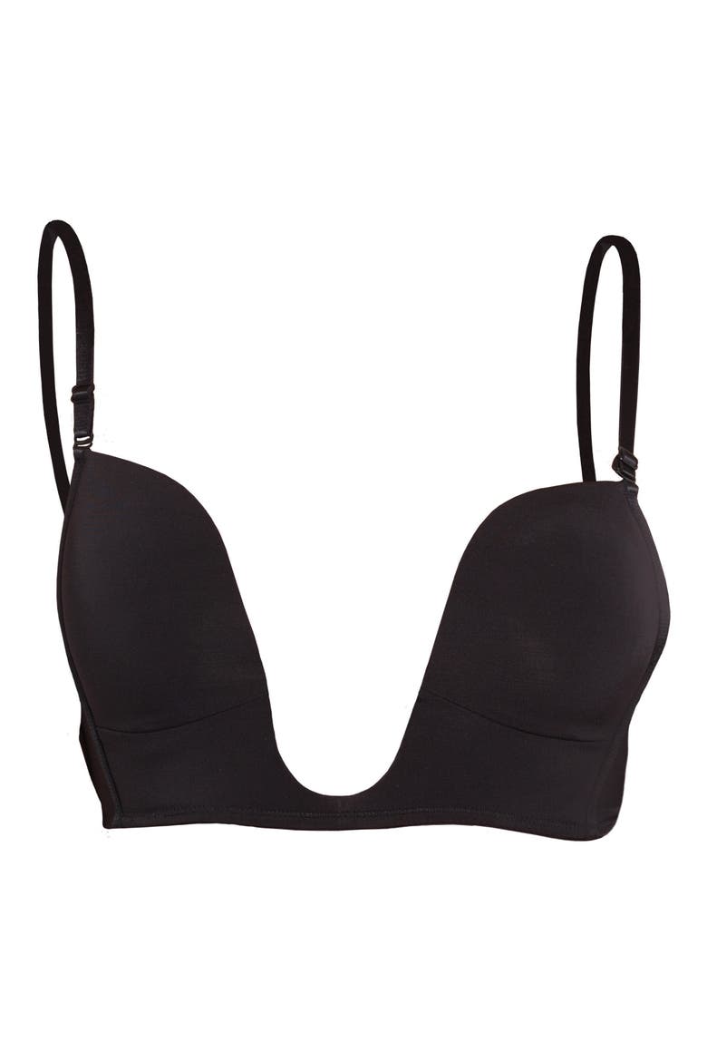 Plunge Seamless Wireless Bra, Main, color, BLACK