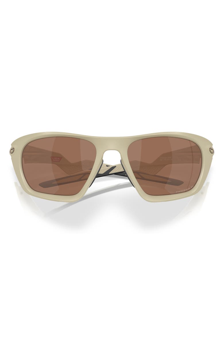 Oakley Lateralis 60mm Prizm<sup>™</sup> Polarized Rectangular Sunglasses, Alternate, color, Bone