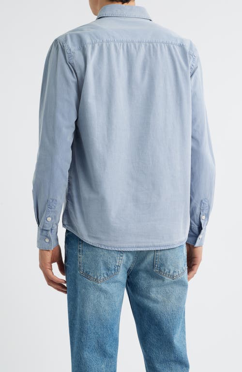 Alex Crane Pac Organic Cotton Button-up Shirt In Blue