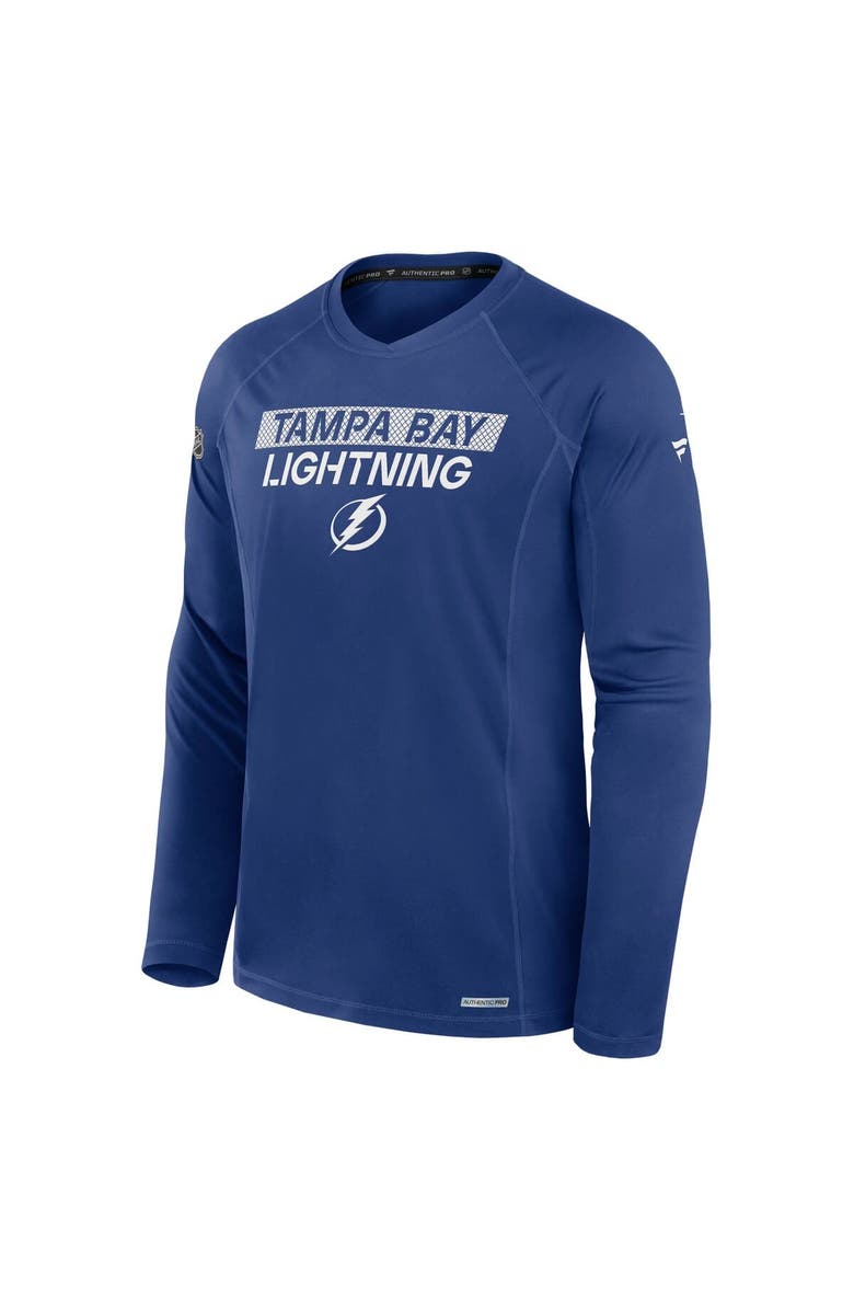 FANATICS Men's Fanatics Blue Tampa Bay Lightning Authentic Pro Rink Tech Long Sleeve T-Shirt, Alternate, color, 